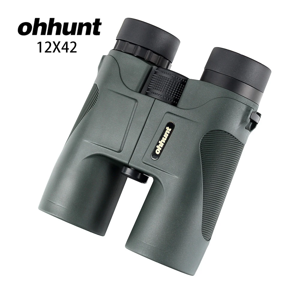 

ohhunt 12X42 Hunting Binoculars Waterproof Fogproof Telescope Powerful Bright Optics Scope Camping Hiking Binocular Dark Green