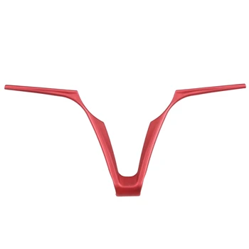 

Car Abs Steering Wheel Red Frame Cover Sticker for Alfa Romeo Giulia Stelvio 2017-18