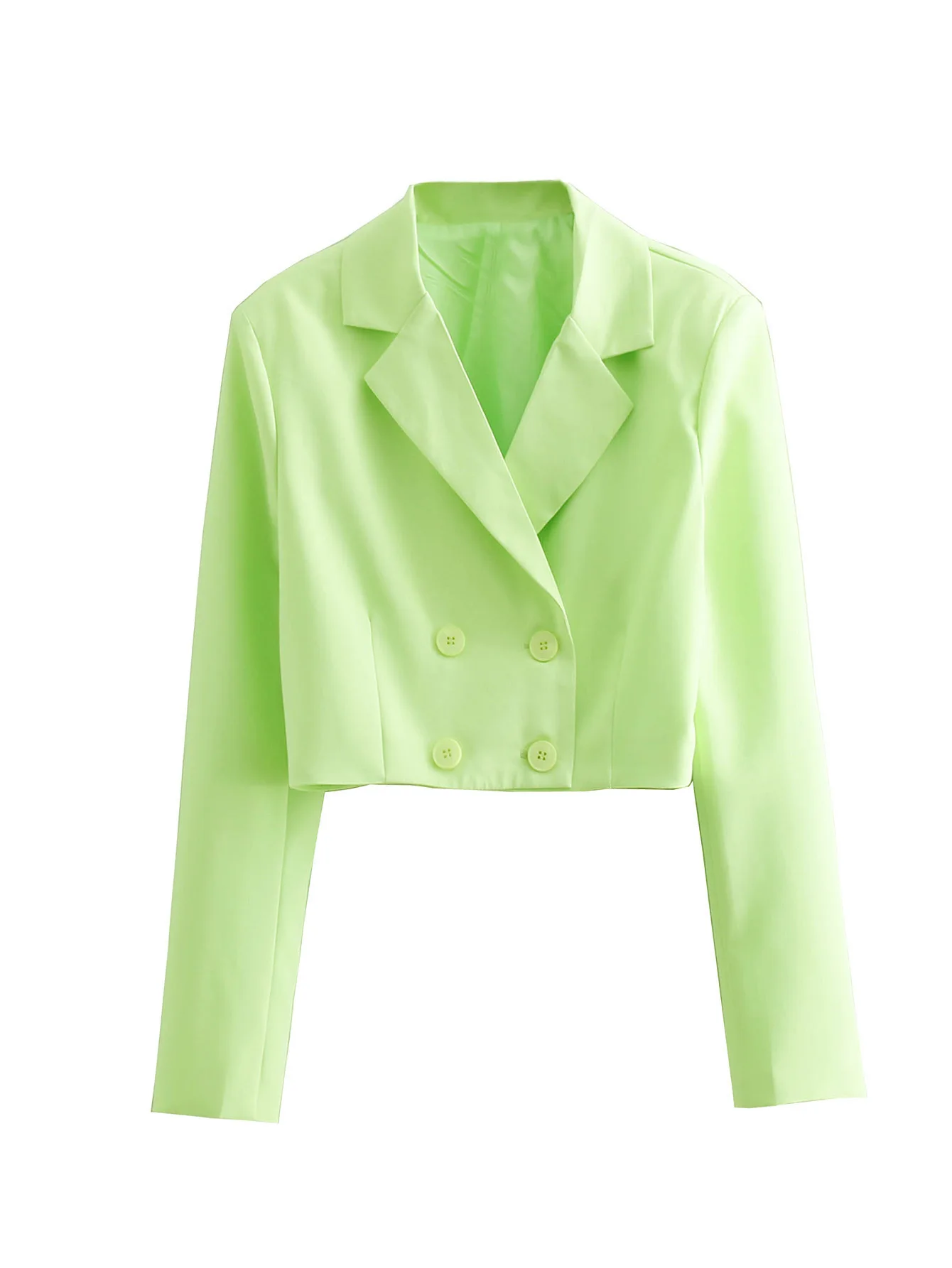 

CB-9182-Style Short Double Breasted Suit Jacket Women's