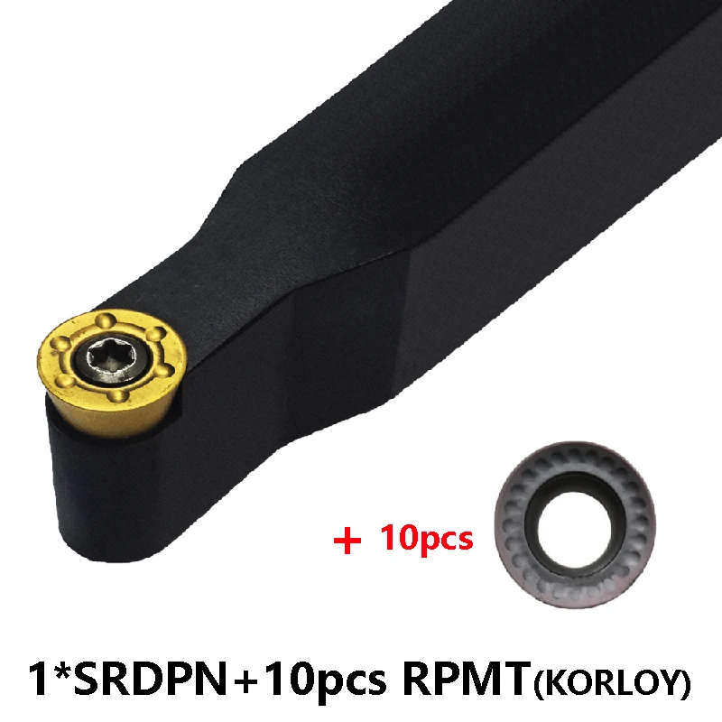 

BEYOND 1x SRDPN2020K10 + 10pcs RPMT10T3MO-Q PC5300 Carbide Inserts SRDPN RPMT 1204 SRDPN2525M10 RPMT1204 RPMT10T3 Turning Tool