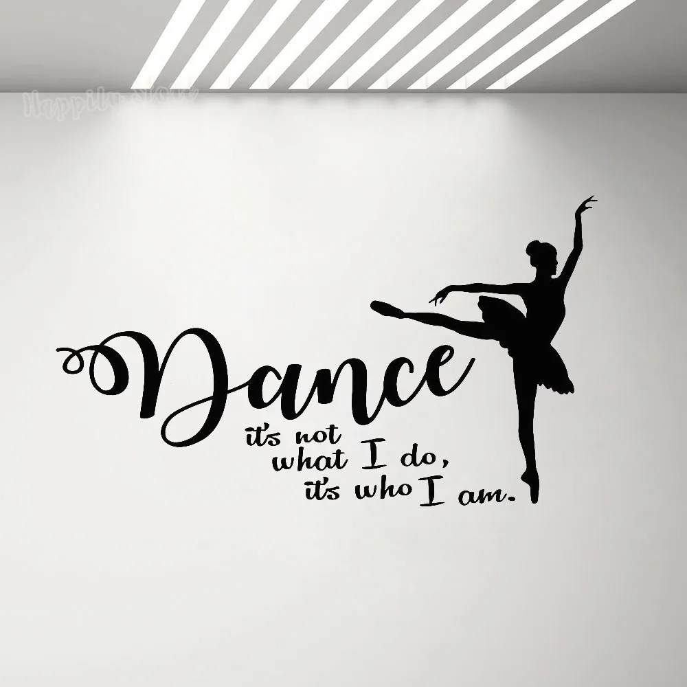 Dance Wall Art Decals for Girls Room Ballet Ballerina Silhouette Wall