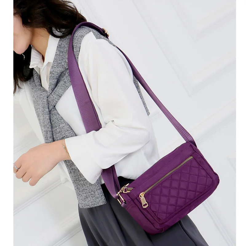 Женская сумка через плечо водонепроницаемая нейлоновая на молнии 2019|Сумки с