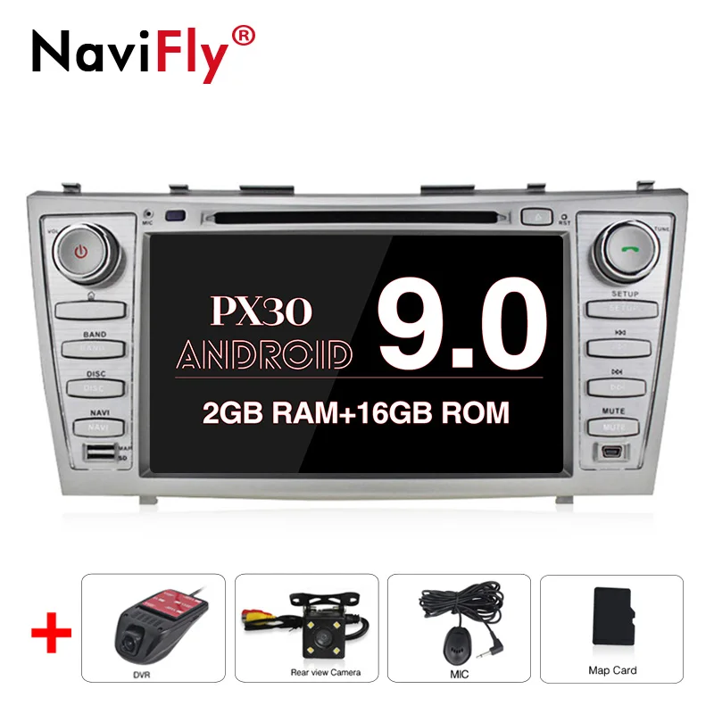 16G add camera dvr 2 din Android9.0 четырехъядерный автомобильный DVD мультимедийный плеер радио для Toyota Camry 2007-2011 поддержка gps Навигация BT wifi - Цвет: 16G add camera dvr