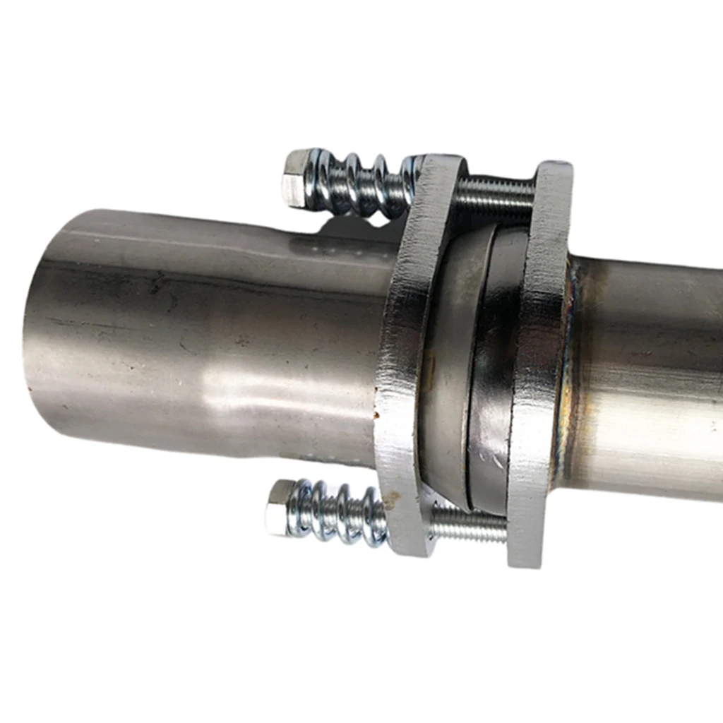 2.5" OD ID StainlessSteel Exhaust Spherical Joint Spring Bolt Flange 2 Bolts