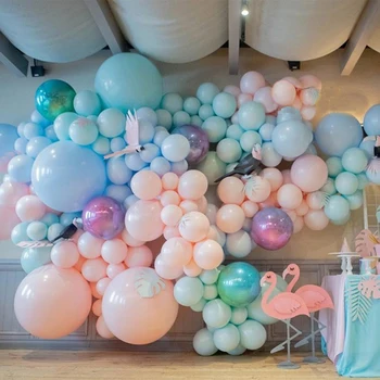 

5pcs 18/24inch Large Pastel Round Balloons Beautiful Birthday Party Inflatable Helium Macaron Balloons Wedding Arch Decoration