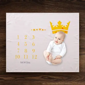 

Baby Milestone Blanket Newborn Photo Background Cloth Infants Monthly Record Growth Swaddle Wrap Photography Props