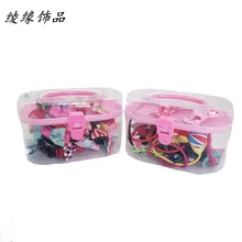 Детская заколка для волос в Корейском стиле; повязка на голову для девочек; двухслойная круглая бочка в коробке; Детская повязка на голову с бантом и боковой застежкой; 20