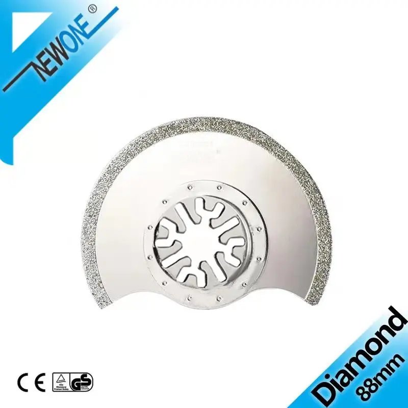 Newone Diamond 88mm Flush Segment Oscillating Tool Saw Blade For Cutting Out Marble Hard Epoxy