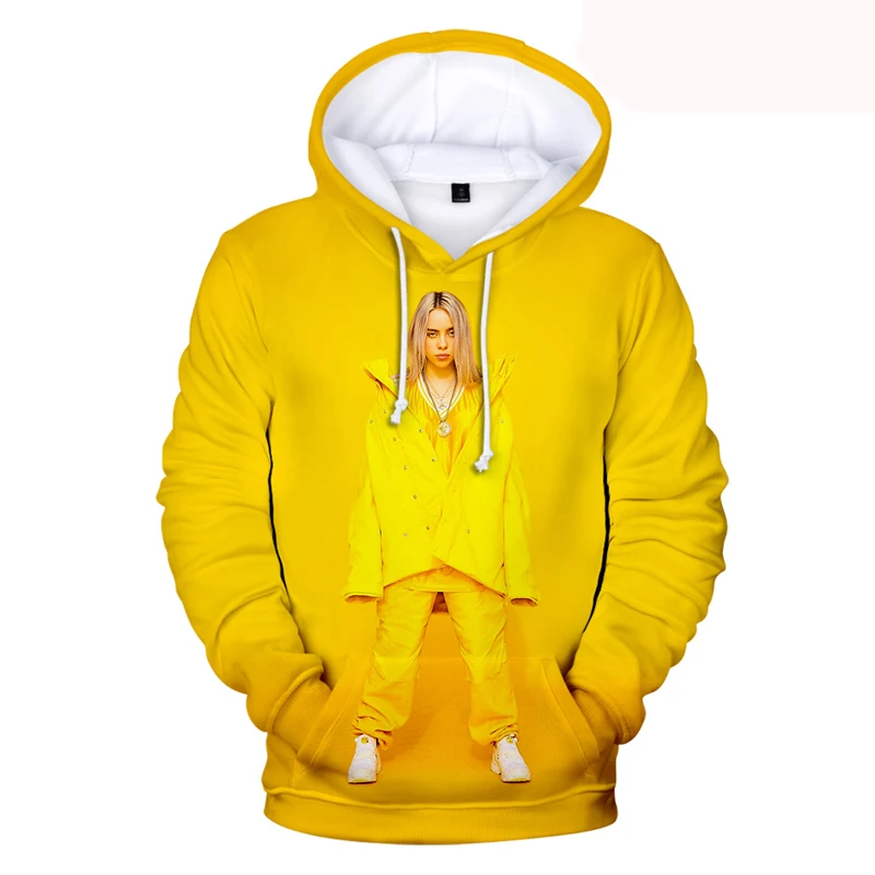 Новинка, толстовка с объемным рисунком Billie Eilish для мужчин/женщин Billie Eilish, толстовка в стиле хип-хоп для мальчиков и девочек, осенне-зимняя модная уличная одежда
