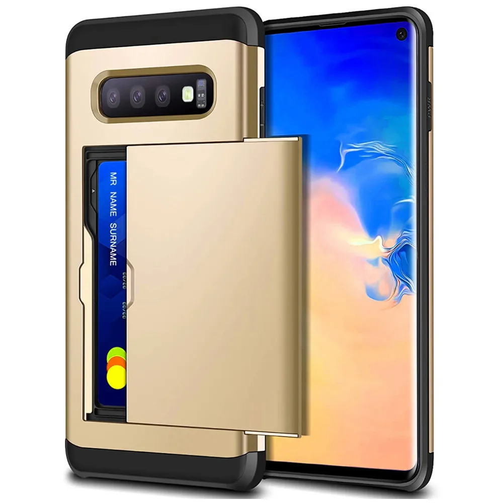 Per Samsung Galaxy S10 S10 Plus S10E Custodie Portafoglio Porta Slot Per Schede Custodia A Doppio Strato Per Galaxy S10 Plus S10E S10 5G Coque