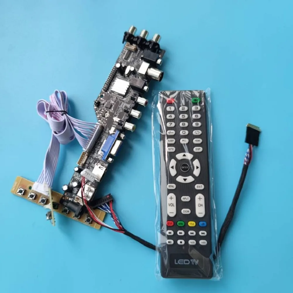 

Комплект платы контроллера для Φ N156BGE, цифровой пульт дистанционного управления DVB-T DVB VGA AV светодиодный TV LVDS USB HDMI-Совместимость 1366X768 15,6"