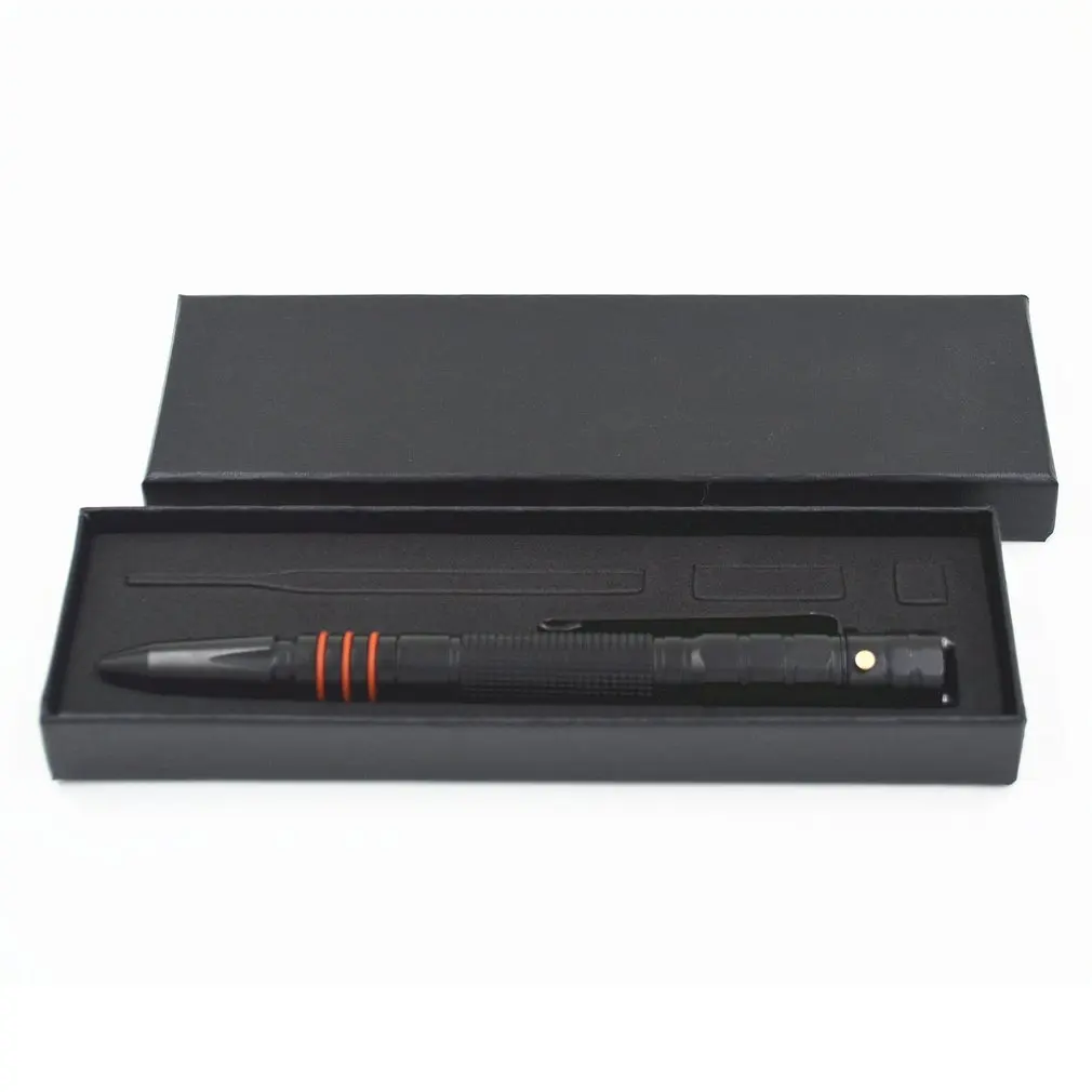 

LEOHANSEN T7 4-in-1 Tactical Pen Dual Tungsten Steel Attack Head Emergency Hammer LED Lighting Personal Defense Pen