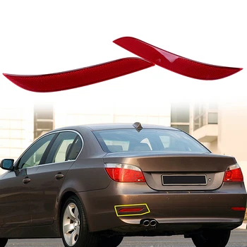 

Car-styling Rear Bumper Reflector Fog Warning Light Strip Sticker Cover For BMW 5 Series E60 Sedan 2003-2007 Pre-facelift
