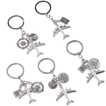 

Airplane Keychains No Matter Where Pendant Travel Keyring Earth Airplane Pendant Keychain Handmade Jewelry Gift For Traveler