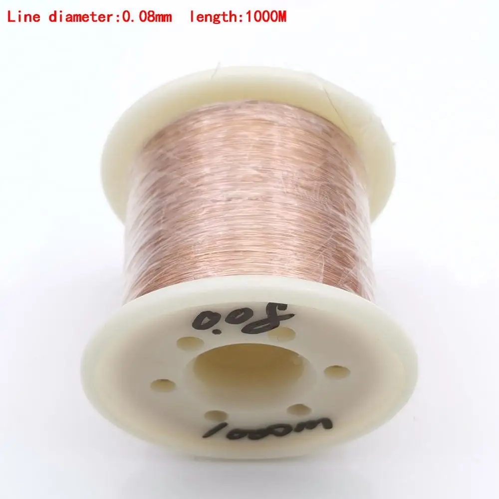 0.13mm 0.25mm 0.51mm 1mm 1.25mmQA Enameled Copper Wire Magnetic Wire For Inductance Coil Relay Electric Meter Coil Winding - Цвет: 0.08mm 1000M