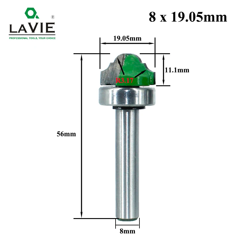 LAVIE 1 шт. 8 мм хвостовик подшипника хвостовик двойной Римский Ogee фреза для отделки кромки бит фреза для дерева деревянная линия нож зубочистка MC02100