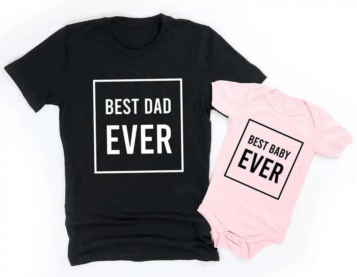 Camicie Per Papà E Me Camicie Per Papà Abbinate Best Dad Ever Best Baby Ever Camicie Per La Festa Del Papà Camicie Per La Prima Festa Del Papà T-Shirt