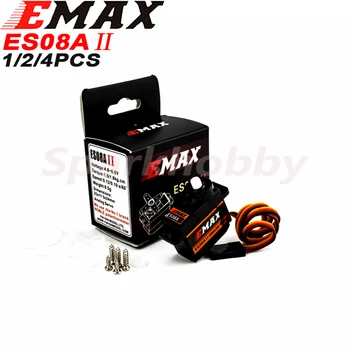 

4PCS EMAX Original ES08AII Plastics Analog Servo 8.5g Waterproof Servo with Gears for RC Car Helicopter Boat Airplane Accessorie