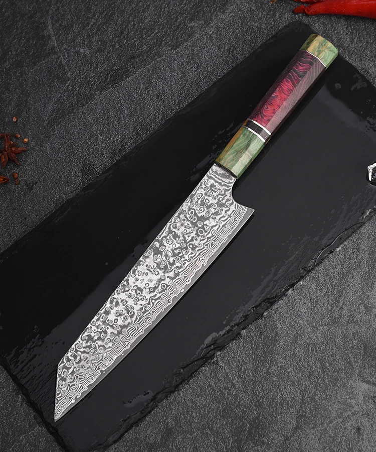 Шеф-повара Gyuto ножи накири 67 слой VG10 японский Дамасская сталь 8 дюймов дамасский кухонный нож прочная деревянная дамасский нож повара