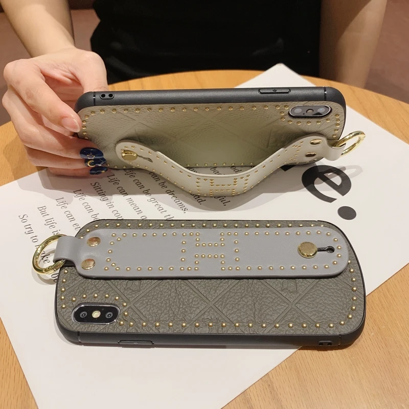 Для iPhone 11 Pro Max foe iPhone x XS Max xr7 8 plus чехол Модный Liuding кожаный ремешок кронштейн тип защита от падения кожаный чехол