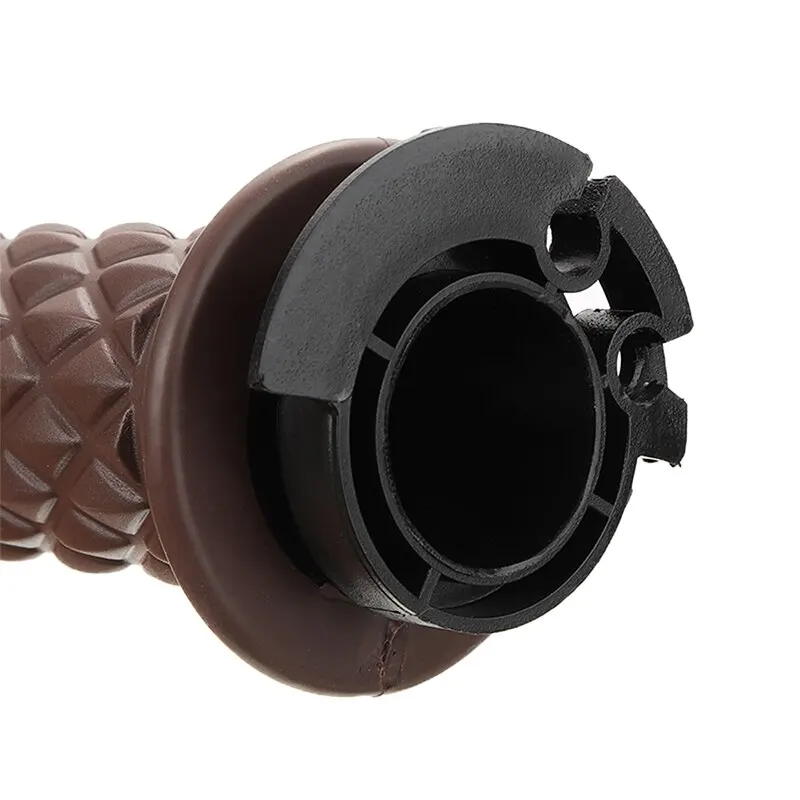 Brown Style Motorcycle Handlebar Hand Grip for Cafe Racer Bobber Clubman Custom 7/8 inch Vinatge Handle Bar Grips