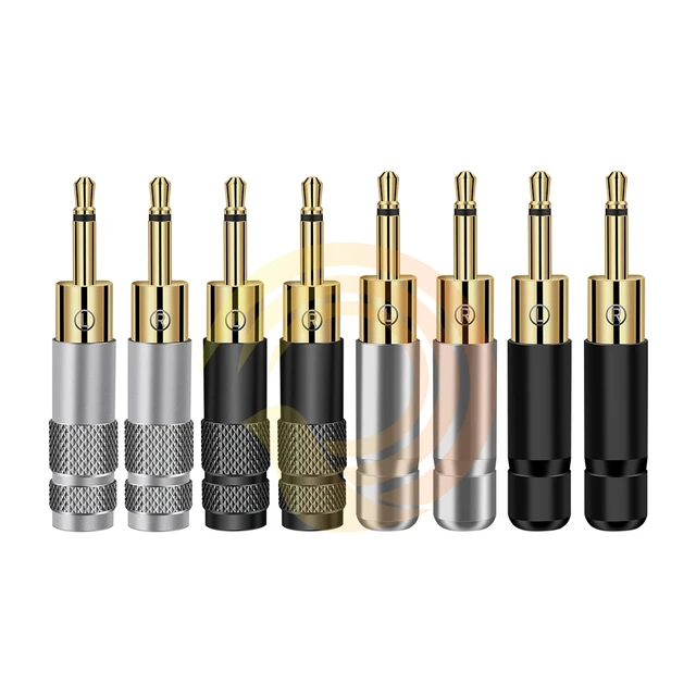 2.5mm Color Earphone Plug Audio Jack 2.5 Mono Copper Headphone Plug Gold  Solder Wire Connector For HD700 HE400i HE1000 Headset - AliExpress