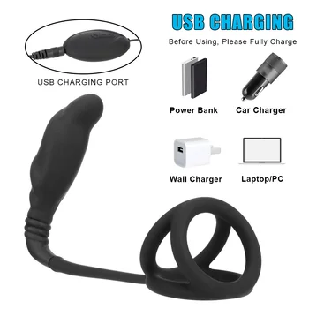 7 Mode Vibrating Cock Rings Sex Toys For Men Delay Ejaculation Prostate Massager Sex Shop Penis Ring 6
