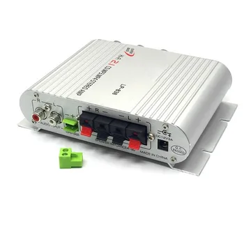 

New LP-838 Portable Power Amplifier Hi-Fi 2.1 MP3 Radio Audio Stereo Bass Speaker Booster Player for Home Car Motorbike silver