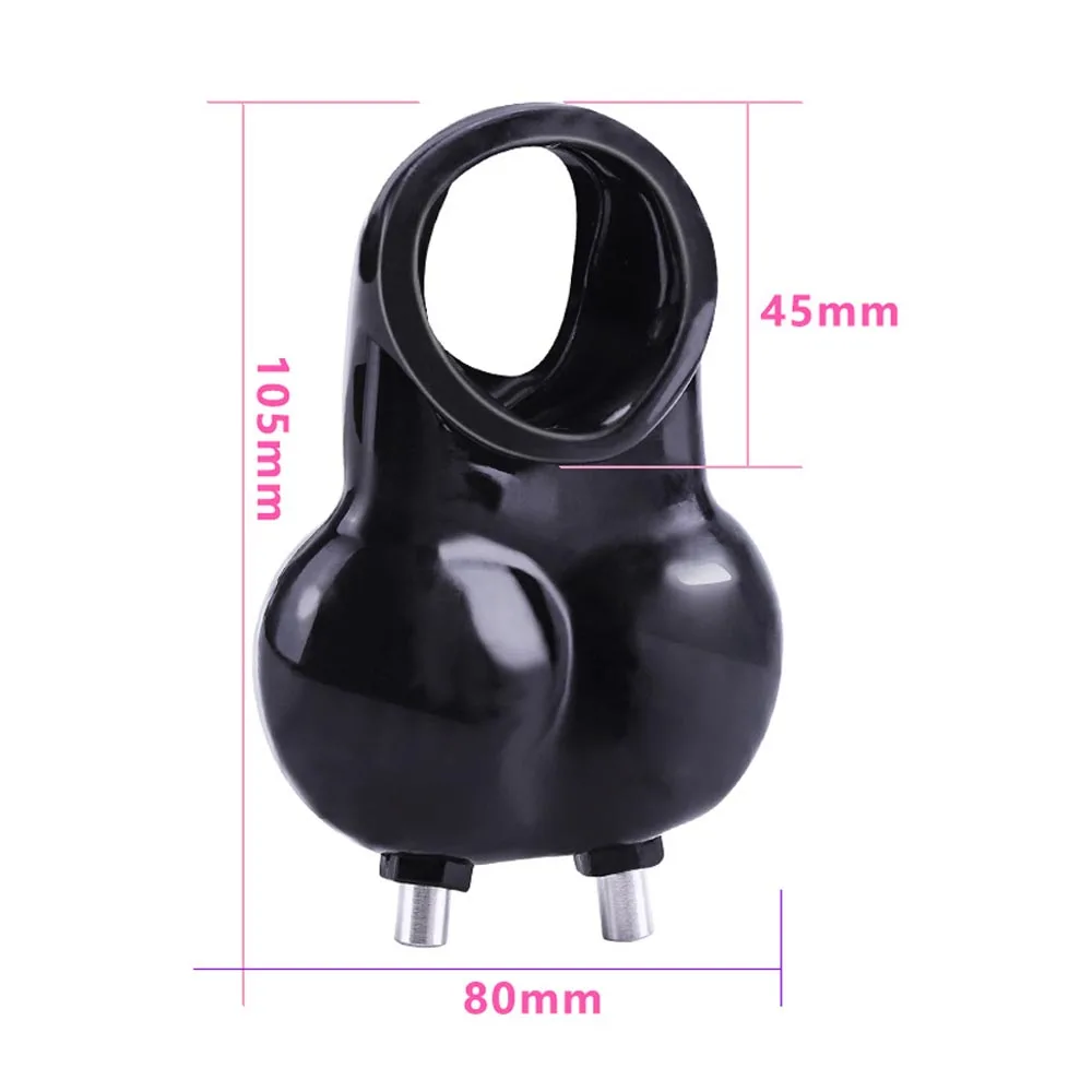 Electric Shock Testicle Stimulator Chastity Cage Male Electro Scrotum Pouch Bdsm Bondage Cock Scrotum Sleeve Trainer E-stim Toys electro sex toys electric sex toys