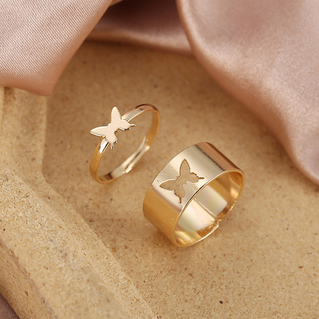 Pcs Sun Moon Lover Couple Rings Simple Opening Ring For Couple Men Women Wedding Engagement Promise Valentine's Day Jewelry