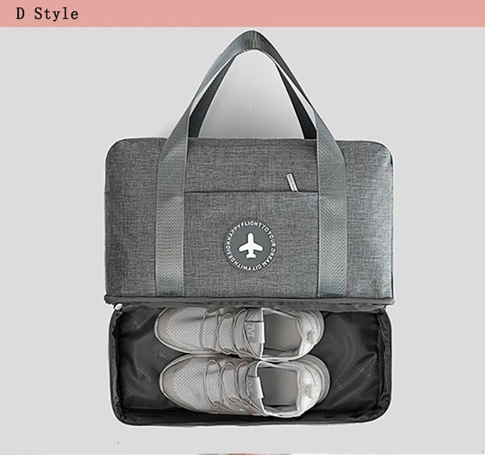 Glossy Gym Bag Dry Wet Travel Fitness Bag For Men Tas Handbags Women Nylon Luggage Bag With Shoes Pocket Traveling Sac De Sport