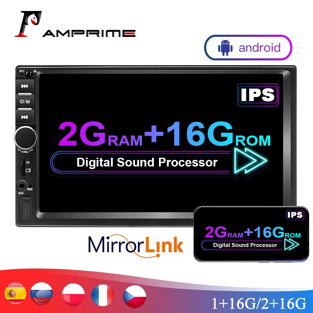 Online AMPrime 7018B reproductor Multimedia Universal para coche Autoradio 2din estéreo 7 \