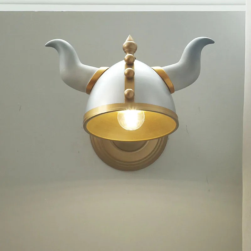 Americancartoonwarriorwalllampboybedroomchildrensroomlamp
