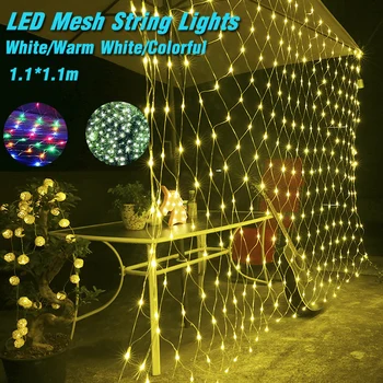 

100 LEDs Solar Light String LED Mesh Lights Waterproof Fairy String Light For Outdoor Garden Lawn Solar Lights Party Lamps