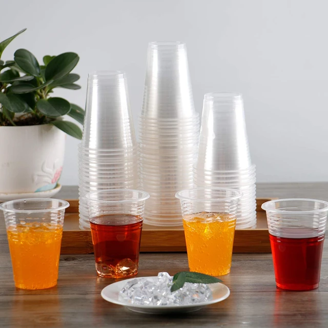 Dealmed Disposable Plastic Cups 100 Clear Cups, 3 oz Disposable