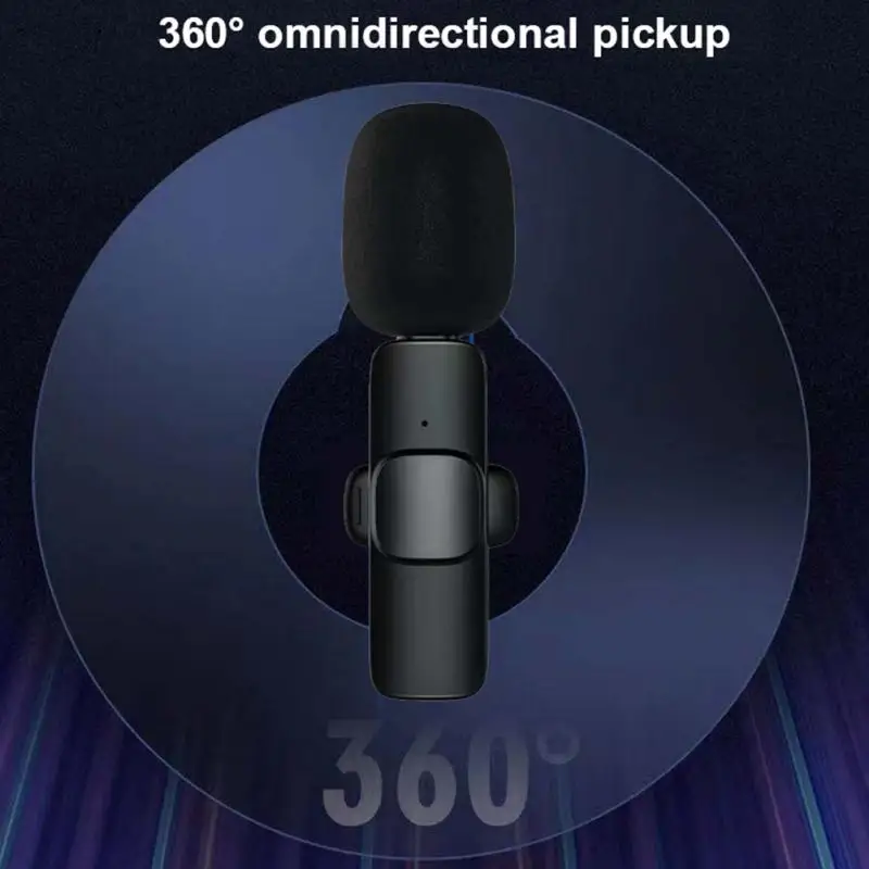 Lavalier Wireless Microphone Radio Recording Android Apple Mobile Phone Live Reception Noise Reduction Bluetooth | Электроника