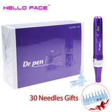 Dr. pen Ultima X5 Derma pen 30 шт. картриджей Профессиональная беспроводная микроручка винтовой наконечник набор для ухода за кожей косметическое оборудование