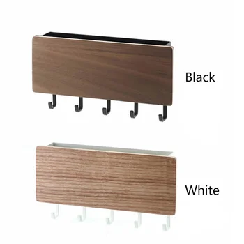 

New Wall-hung Type Wooden Decorative Wall Shelf Sundries Storage Box Prateleira Hanger Organizer Key Rack Wood Wall Shelf