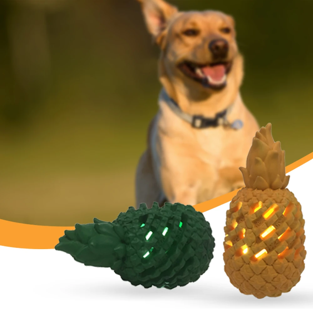 Safe And Non toxic Interactive Pineapple Leakage Toy Pet Dogs Chew Toys