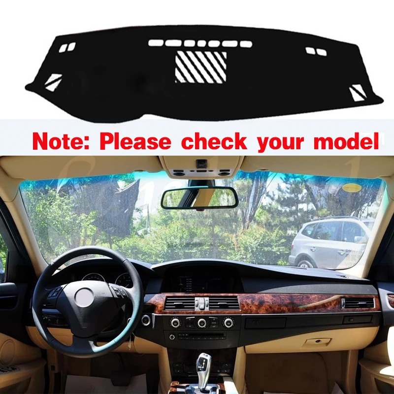 BMW 5 시리즈 E60 2004 2005 2006 2007 2008 2009 미끄럼 방지 매트 대시 보드 커버 패드 대시 매트, 자동차 액세서리 520i 525i 530i 535i