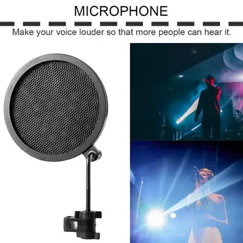 

2018 NEW Arrival PS-2 Double Layer Studio Microphone Mic Wind Screen Pop Filter Swivel Mount Mask Shied For Speaking Recording