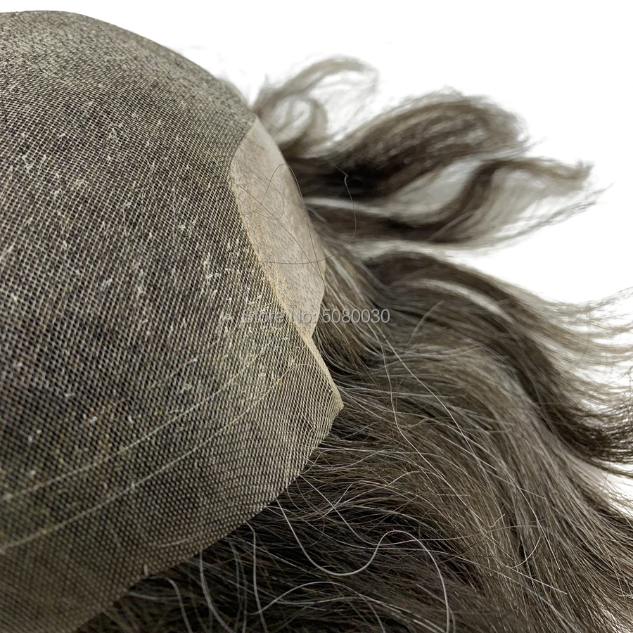 Изготовленный На Заказ maed toupee сварки моно кружева в верхней и передней мужской парик