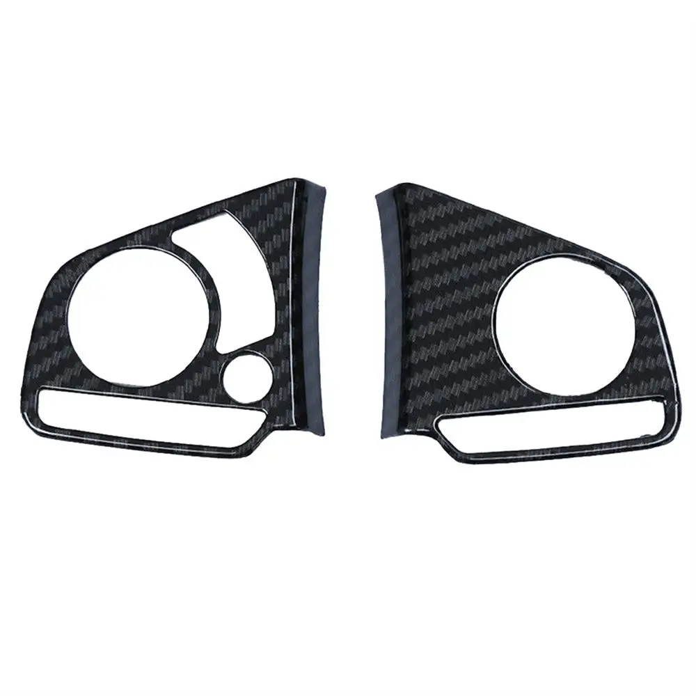 2PCS Steering Wheel Button Carbon Fiber Patch For Honda Civic 10th Steering Wheel Cover Trim Sticker