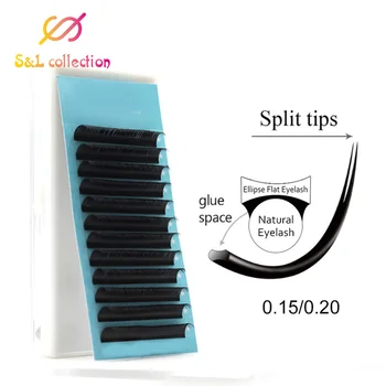 

12 Lines Trays Cashmere Flat Lashes, Ellipse Eyelash Extension c CC d Curl Professional Lash Extensions Supplies