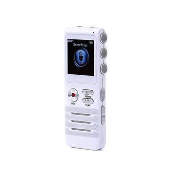

White Digital Audio Voice Recorder Flash Drive up to 8GB Voice Recorder USB LCD Interview Recorder With WAV MP3 Plays Recorder