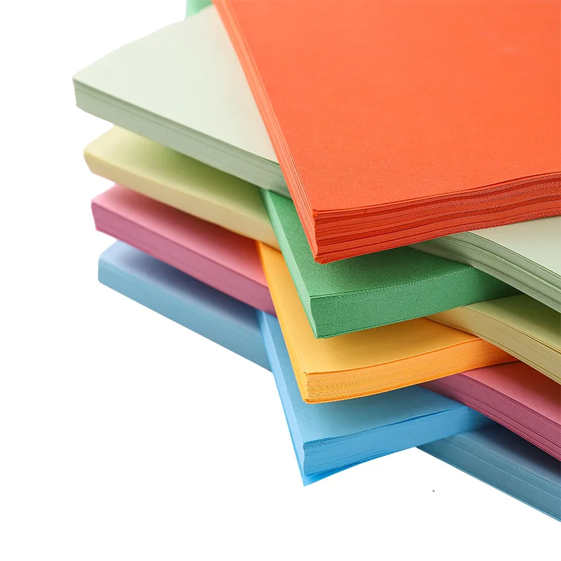 

70 Grams A4 Copy Paper Orange Red Office Printing Paper Children Handmade Paper Folding Origami Crane Origami Material Manufactu
