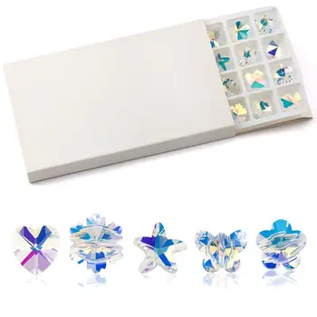 

28Pc Austria Crystal Butterfly Heart Bear Starfish AB Clear Beads Jewelry Making