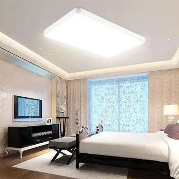 

72W Ultra Thin Square LED Ceiling Down Light Bathroom Kitchen Living Lamp Day/Warm White Dimmable