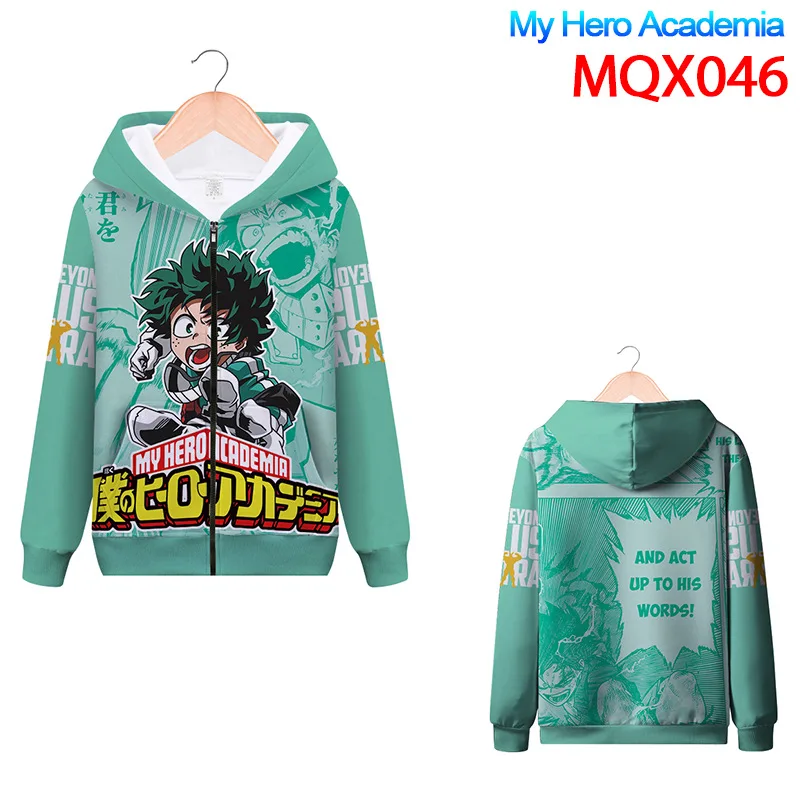 Форменная куртка для косплея «My Hero Academy Izuku Midoriya», костюмы с 3D принтом для детей и взрослых, толстовки с капюшоном Bakugou Katsuki