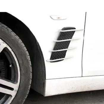 

1 Pair Car Auto Side Door Shark Gill Simulation Air Flow Vent Fender Decoration Durable Sticker B99